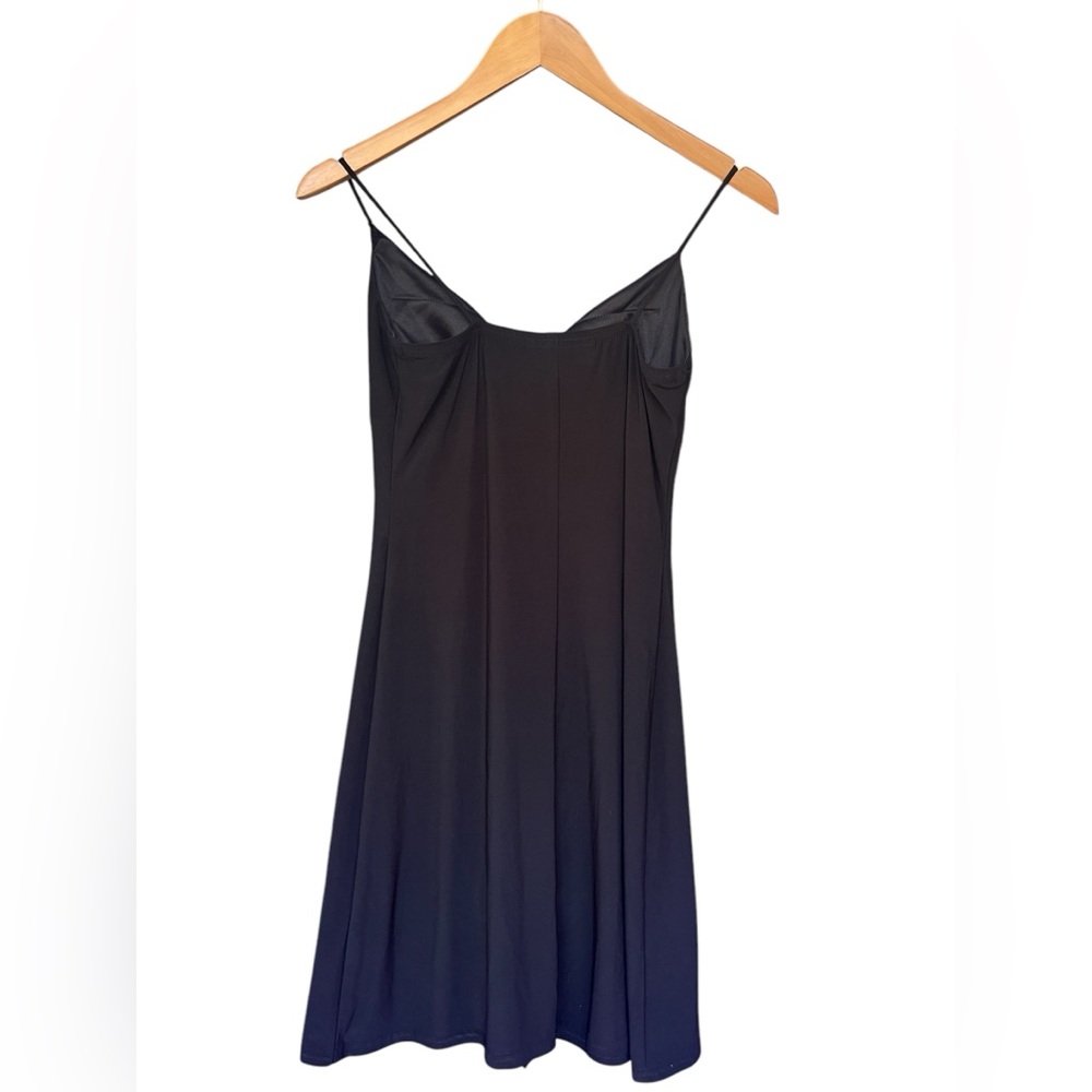 🎉ONE DAY⬇️🎉 Betsy & Adam Black Spaghetti Strap Rhinestone Detail Dress Sz 6 - Picture 8 of 12